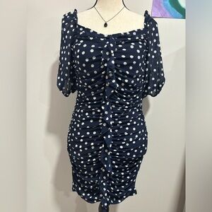 Poke-a-dot  blue dress